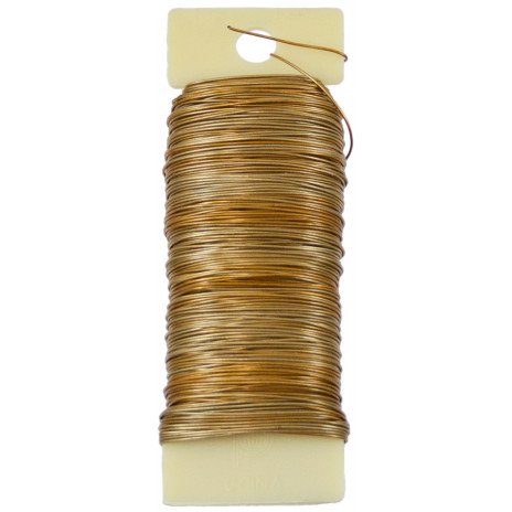 24 Gauge Paddle Floral Wire: Gold