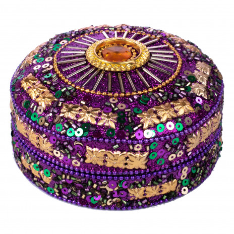Round Jeweled Sun Trinket Box