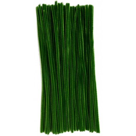 Pipe Cleaner Stems: Chenille Moss Green (100)
