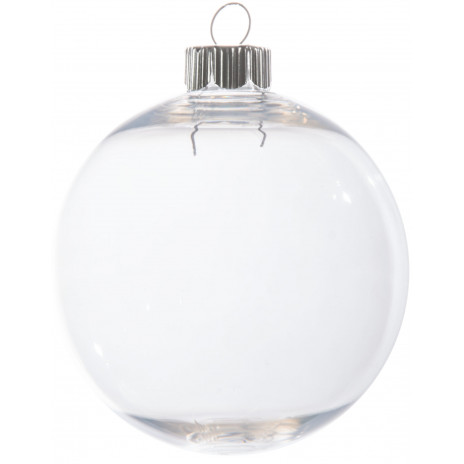 Clear Plastic Ball Ornament: 83MM