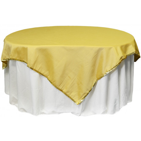 Faux Dupioni 54" Square Tablecloth: Gold
