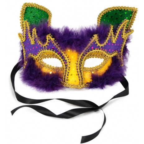 PGG Cat Mask with Feathers