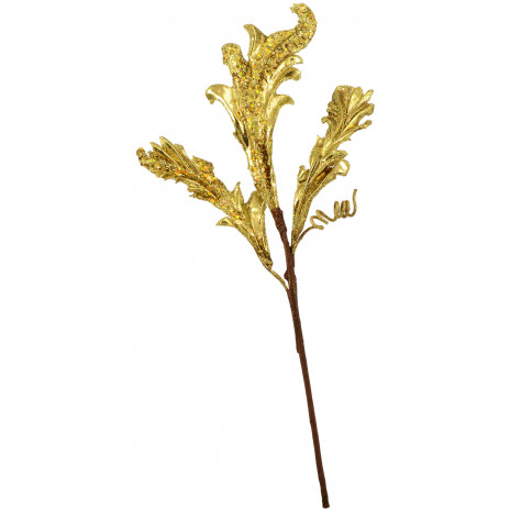 21" Gold Acanthus Leaf Spray