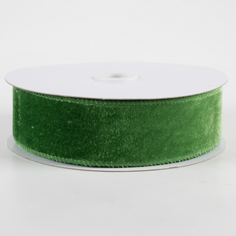 1.5" Deluxe Velvet Satin Backing Ribbon: Emerald Green (10 Yards)
