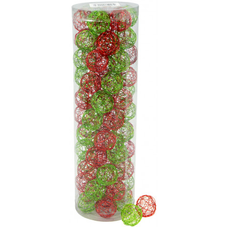 1" Wire Balls: Lime & Red (76)