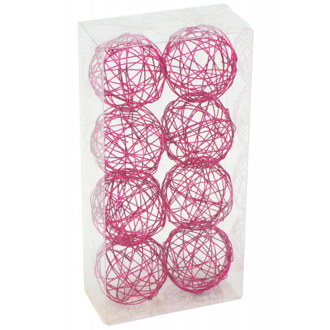1.5" Wire Balls: Hot Pink (8)