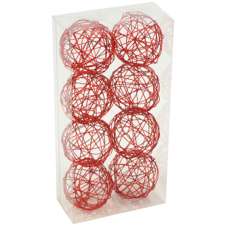 1.5" Wire Balls: Red (8)