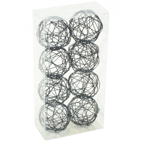 1.5" Wire Balls: Black (8)
