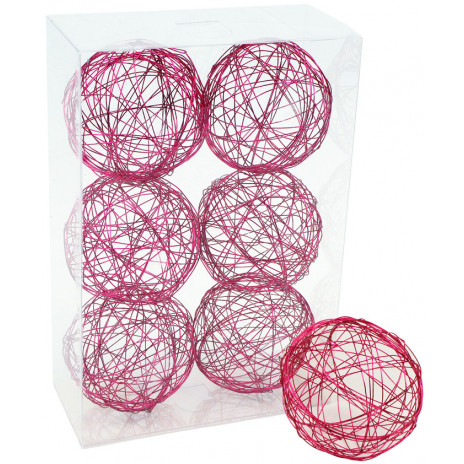3" Wire Balls: Hot Pink (6)