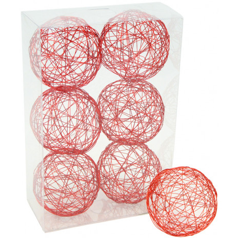 3" Wire Balls: Red (6)