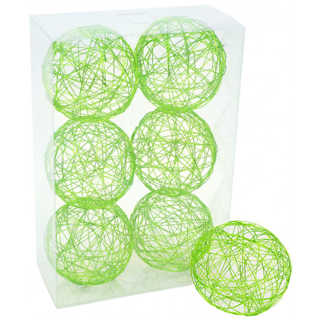 3" Wire Balls: Lime Green (6)
