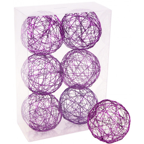 3" Wire Balls: Purple (6)