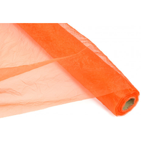 Crinkle Sheer Fabric Roll: Orange