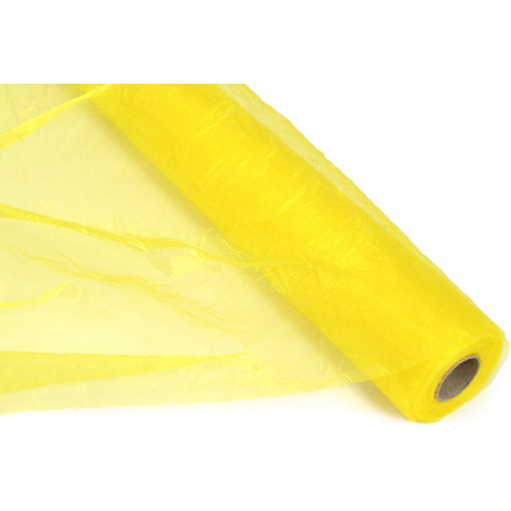 Crinkle Sheer Fabric Roll: Yellow