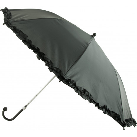 18" Ruffle Umbrella: Black