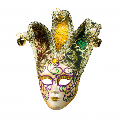 5" Carnival Mask Ornament Fabric Crown	
