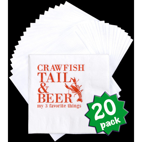 Crawfish Tail And Beer Beverage Napkins (20)