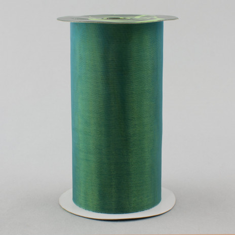 6" Sheer 2-Tone Organza Ribbon: Green/Blue