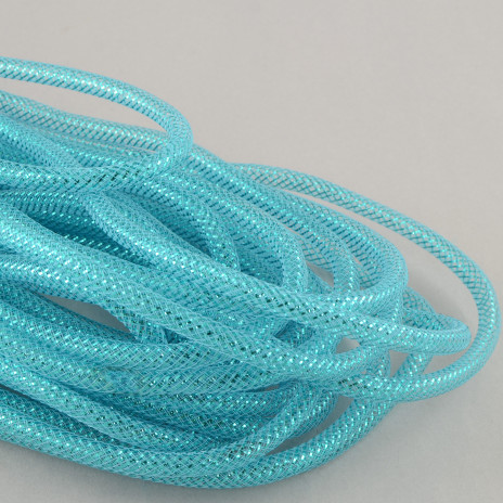 Deco Flex Tubing Ribbon: Metallic Turquoise (30 Yards)
