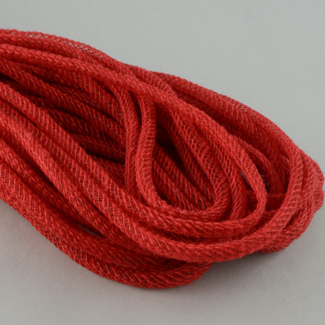 Jute Deco Flex Tubing Ribbon: Red (30 Yards)