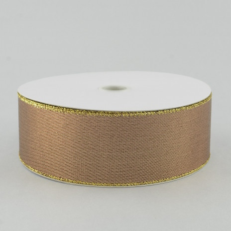 2.5" Bronze Gold Metallic Ribbon (50 Yards)