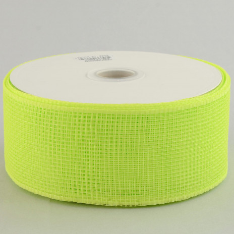 2.5" Poly Deco Mesh Ribbon: Apple Green