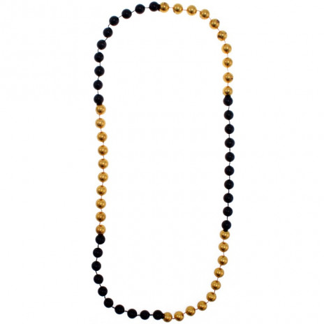 12mm Beads 36" Black & Gold Sections