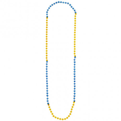 8mm Beads 48" Blue & Gold Sections