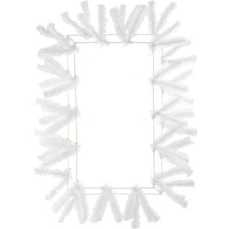 15-24" Rectangle Work Wreath Form: White