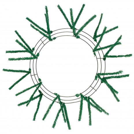 15-24" Tinsel Work Wreath Form: Emerald