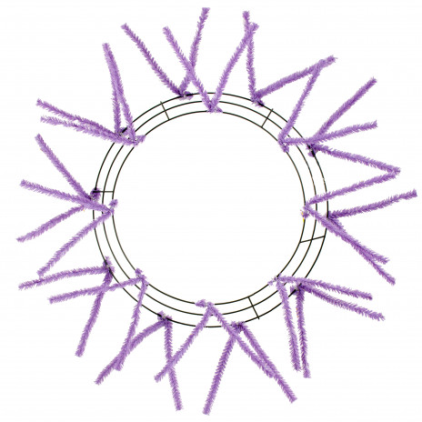 15-24" Tinsel Work Wreath Form: Lavender