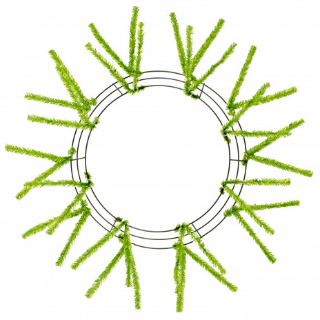 15-24" Tinsel Work Wreath Form: Metallic Lime Green