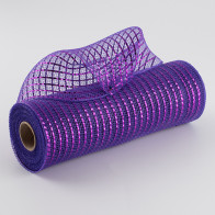 Metallic Purple Ribbon, Mardi Gras, Easter, Wired Ribbon, 1.5 Wide X 10  Yard Ro
