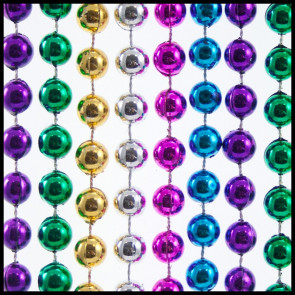 10mm Beads 42" Metallic 6-Color