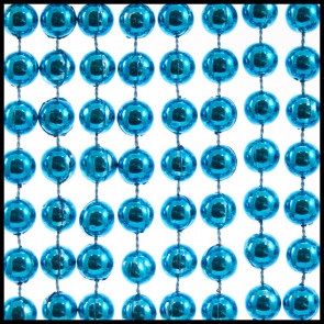10mm Beads 42" Metallic Light Blue