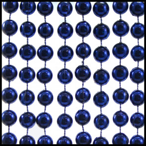 10mm Beads 42" Metallic Navy Blue