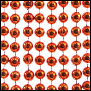 10mm Beads 33" Metallic Orange