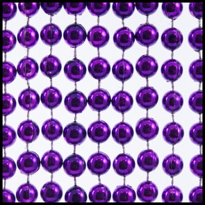 10mm Beads 33" Metallic Purple