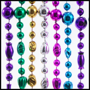 12mm Cocktail Beads 42" Metallic 6-Color