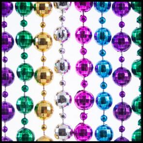 12mm Disco Beads 42" Metallic 6-Color