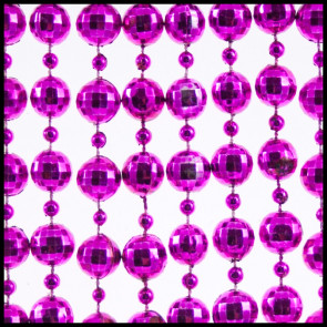 12mm Disco Beads 42" Metallic Hot Pink