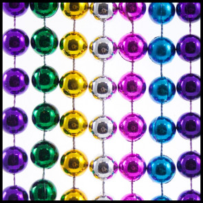 12mm Beads 33" Metallic 6-Color