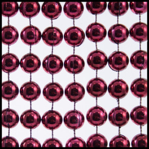 12mm Beads 42" Metallic Burgundy