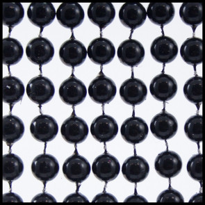 12mm Beads 42" Metallic Black