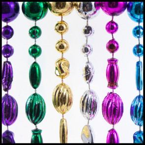 16mm Cocktail Beads 42" Metallic 6-Color