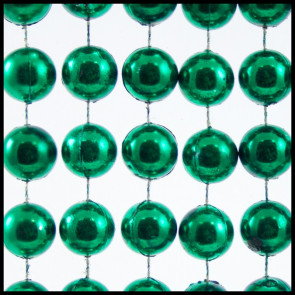 16mm Beads 72" Metallic Green