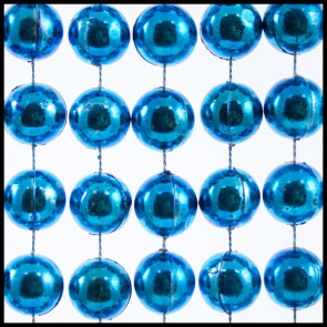 16mm Beads 72" Metallic Light Blue