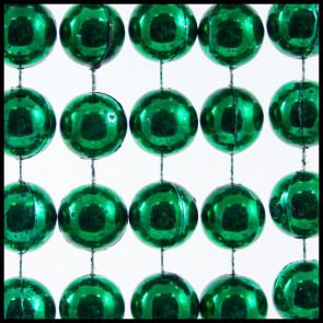 18mm Beads 48" Metallic Green