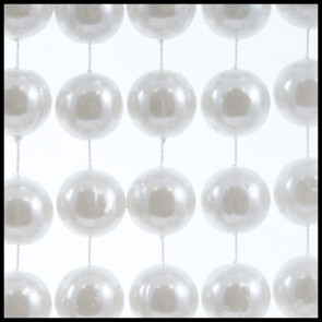 18mm Beads 48" Pearl White