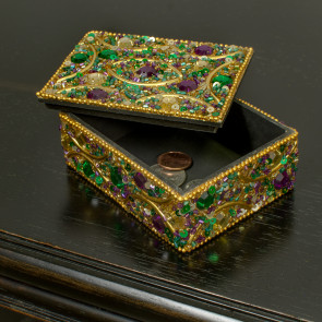 Jeweled Mardi Gras Box (4 x 3)